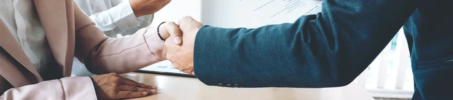 Shaking hands and agreements between two party