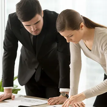 Two different agent planning on a piece of paper