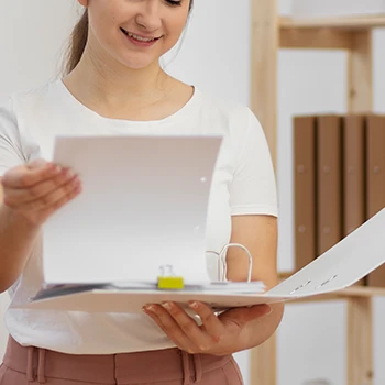 Flipping a page of a document folder