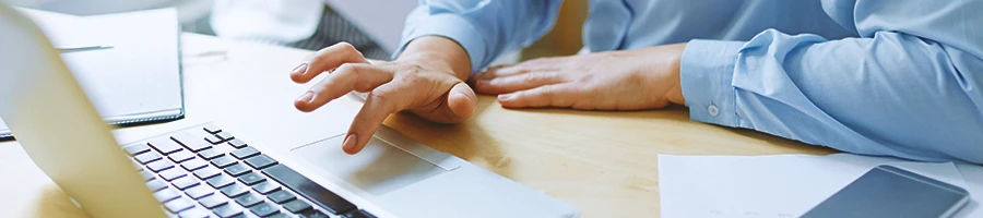 A business owner changing his registered agent online