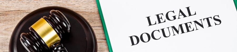 Legal documents showing a registered agent for a corporation