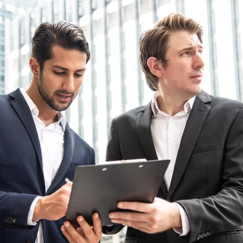 Writing signature on a document for local taxes