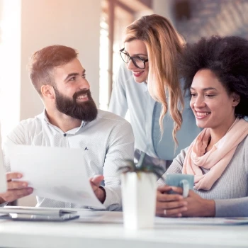 Venture Smarter | Testing Methodology Business people having a conversation in the office